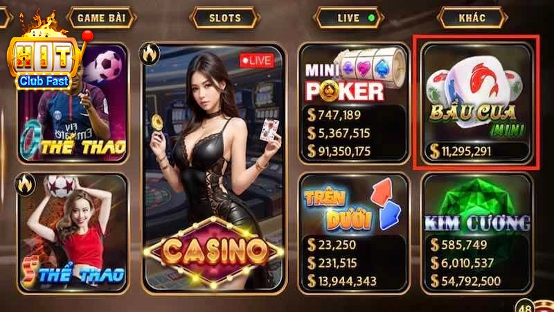 Giới thiệu đôi nét bầu cua mini Hitclub
